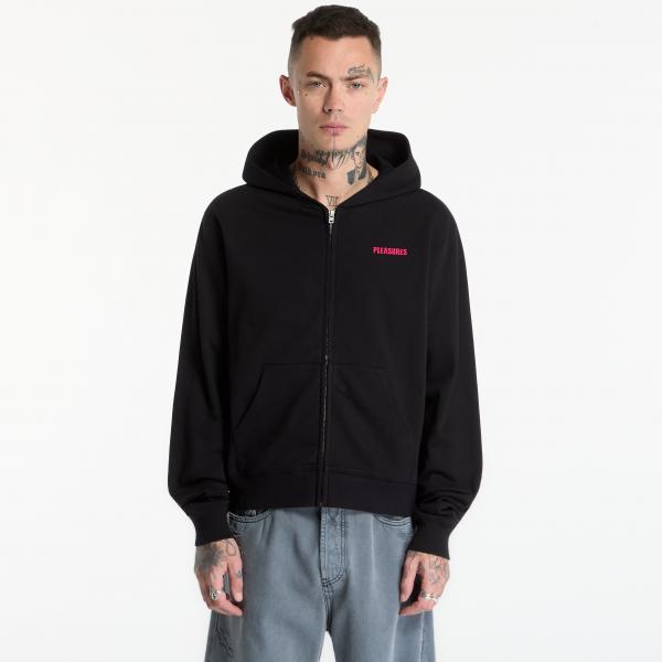 Mikina PLEASURES Spiders Fitted Zip Hoodie Black M