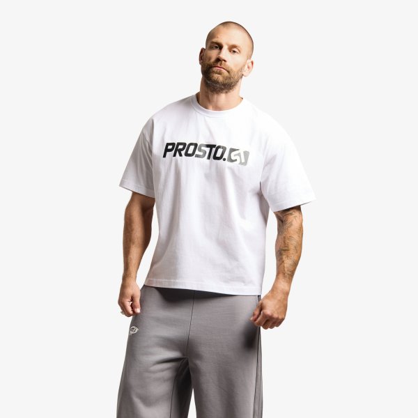 Tričko Prosto T-shirt Mono Sport White XL