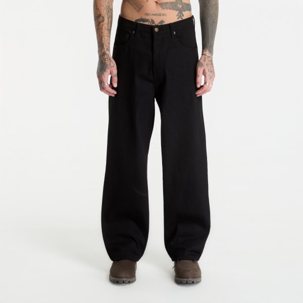 Džíny PLEASURES Tear Formula Baggy Jeans Black 32