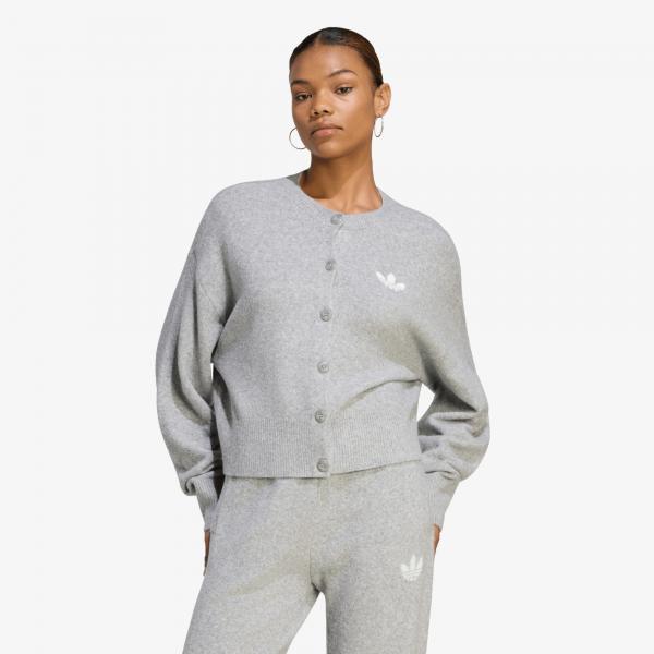 Svetr adidas Essentials Knit Cardigan Medium Grey Heather M