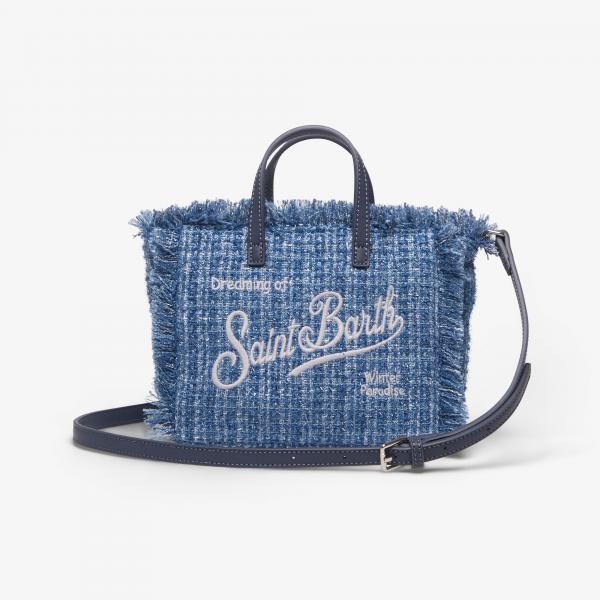 Kabelka MC2 Saint Barth Vanity Mini Tweed N Bag Denim Blue Universal