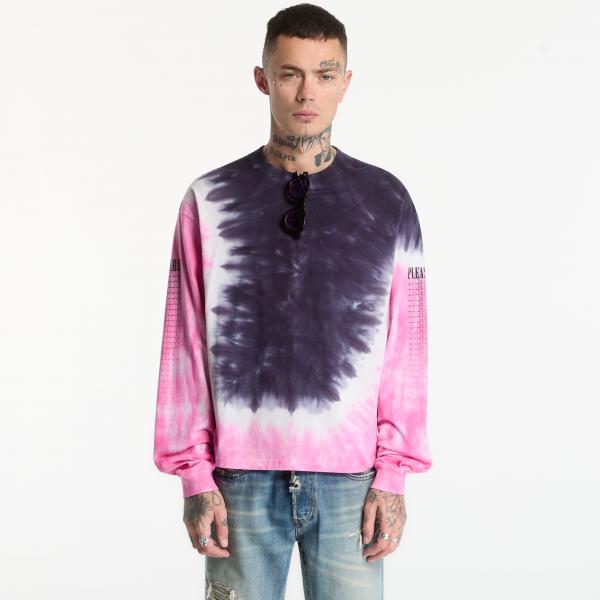 Tričko PLEASURES Blurred Longsleeve Tiedye XXL