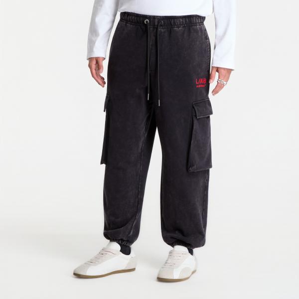 Tepláky L/AB c/o Off-White™ Off Active Washed Cargo Jogger Black M