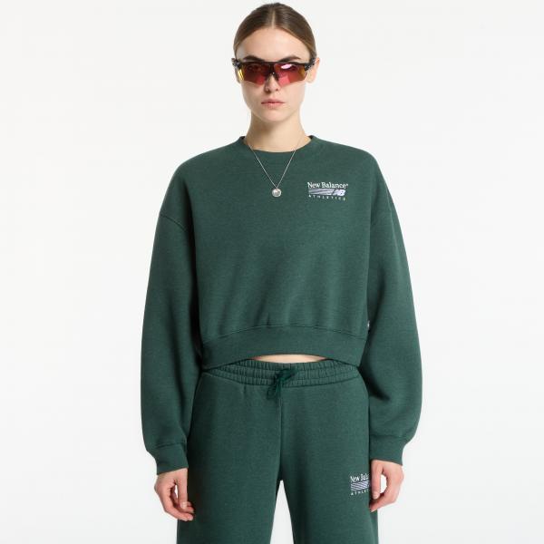 Mikina New Balance Trackside Fleece Crew Nordic Green Heather M