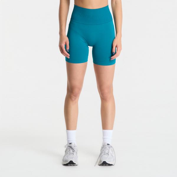 Šortky Nike Pro Seamless Dri-FIT High-Waisted 5 Biker Shorts Bright Spruce M