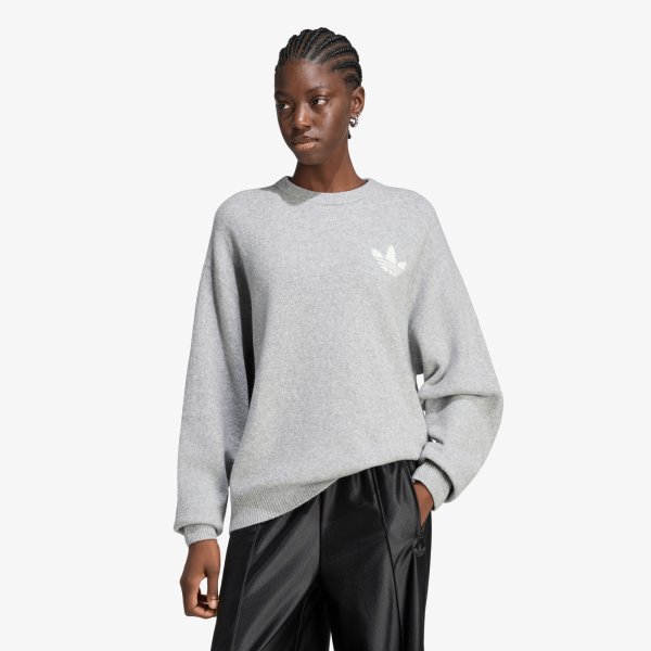 Svetr adidas Originals Athl Dept Knitted Sweater Medium Grey Heather L