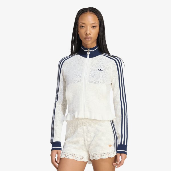 Mikina adidas Sports Track Top Off White/ Night Indigo L