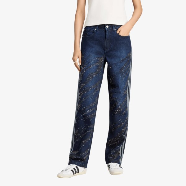 Džíny adidas Adilenium Season 6 Embelisshed Denim Pants Black/ Blue 28/30