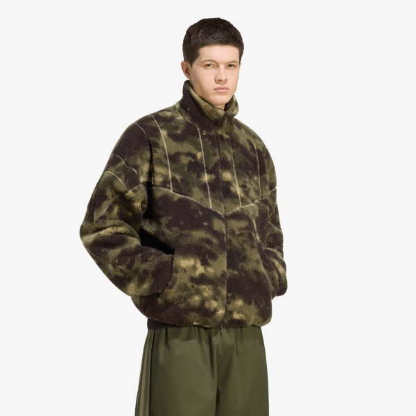 Mikina adidas Camo Polarfleece TT Olive Strata L