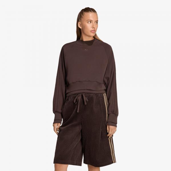 Mikina adidas Winterized Double Crew Sweatshirt Aurora Coffee XL