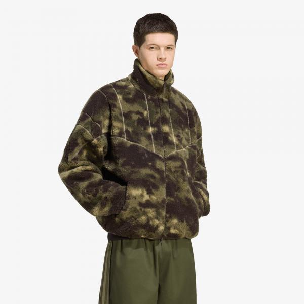 Mikina adidas Camo Polarfleece TT Olive Strata L