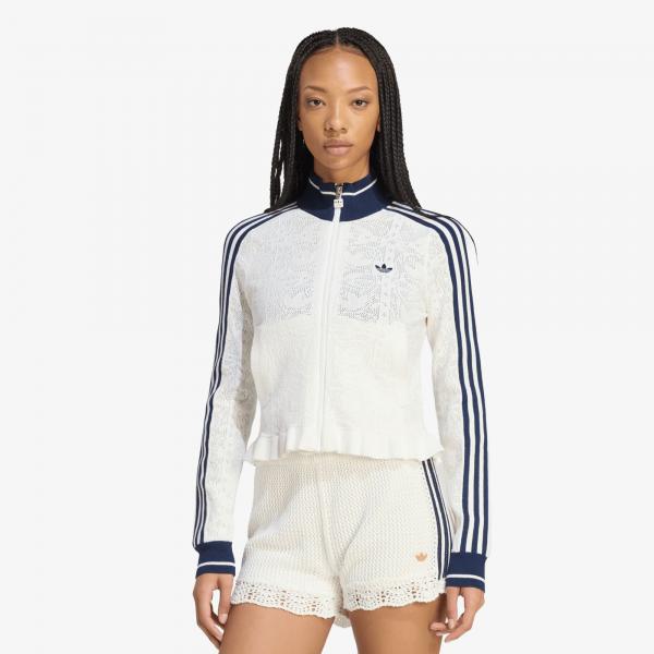 Mikina adidas Sports Track Top Off White/ Night Indigo M