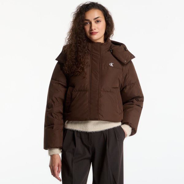 Bunda Calvin Klein Jeans Matte Detachable Slv Short Down Brown Cork M