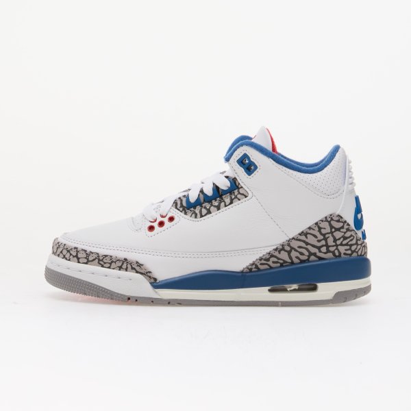 Air Jordan 3 Retro Kids "True Blue" White/ Fire Red-True Blue 3.5Y