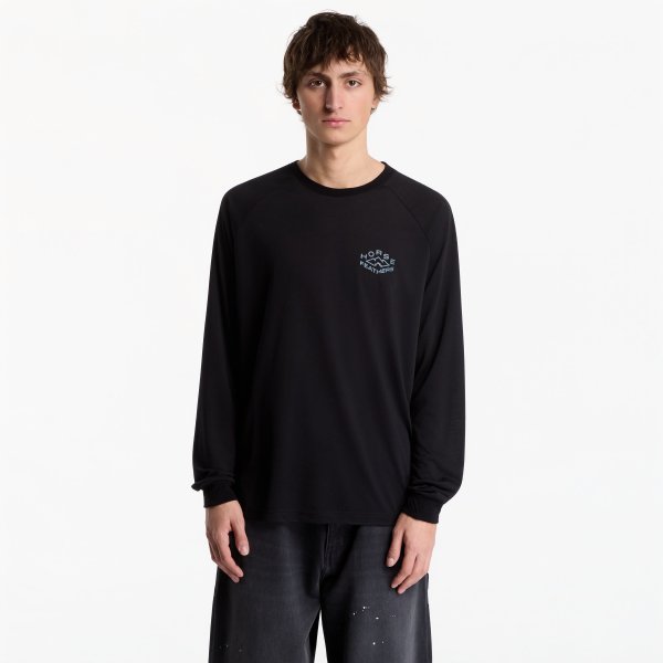 Tričko Horsefeathers Shank Ls T-Shirt Black XL