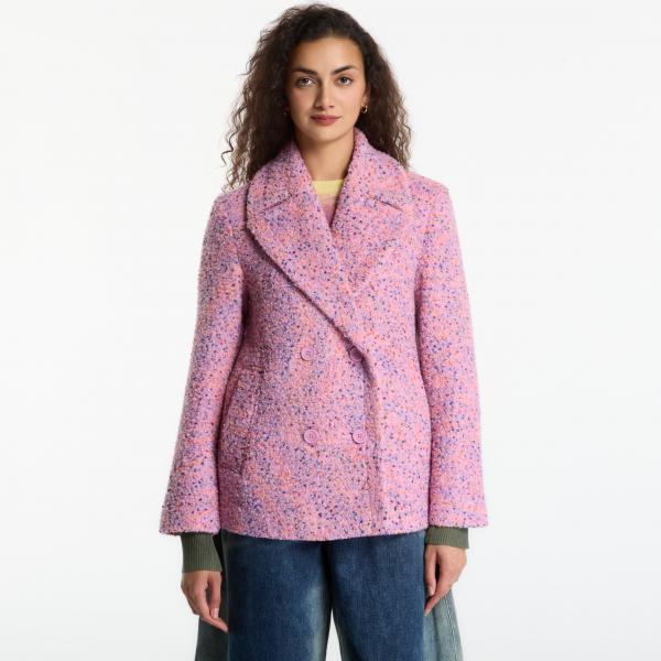 Kabát Desigual Bottone Pink Stick M