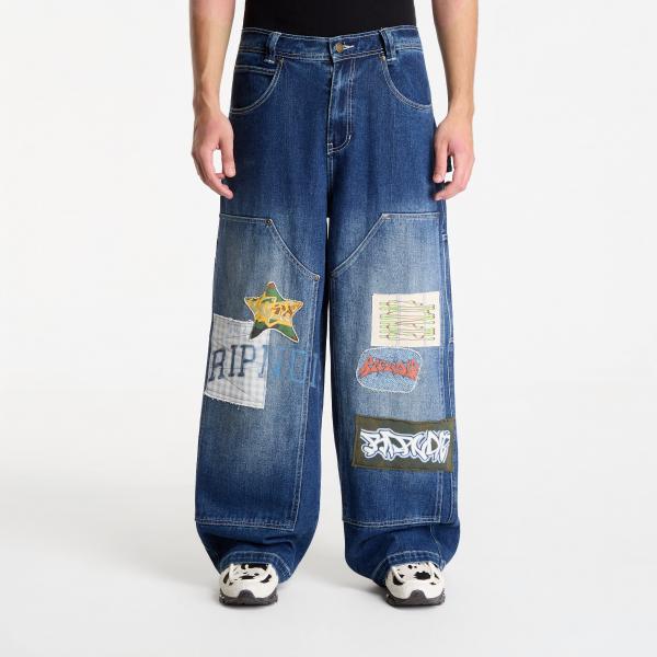 Džíny RIPNDIP Skyline Wide Fit Carpenter Pant Light Wash Denim XL