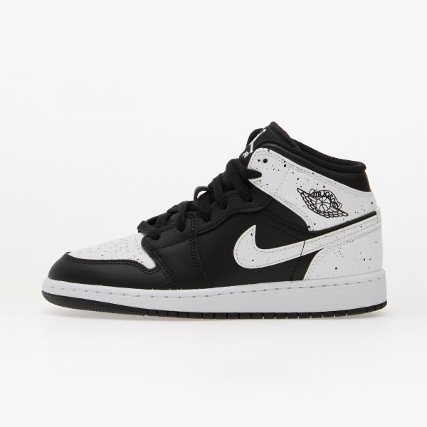 Air Jordan 1 Mid Kids Black/ White-Black 6Y