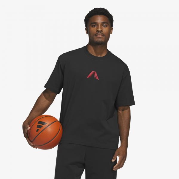 Tričko adidas Anthony Edwards Scary Good Tee Black/ Pure Ruby XL
