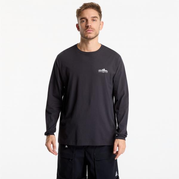Tričko Patagonia L/S Fitz Roy Foothills T-Shirt Ink Black M