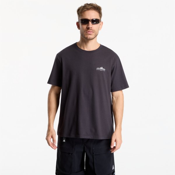 Tričko Patagonia Fitz Roy Foothills T-Shirt Ink Black L