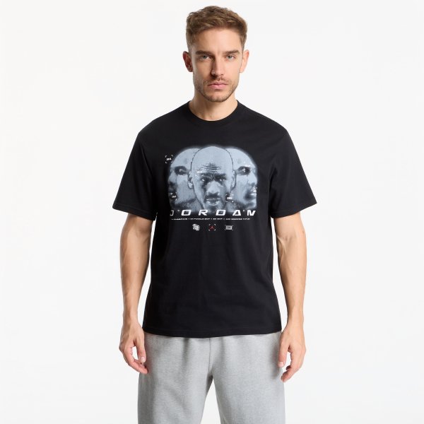Tričko Jordan Sport Men's Dri-FIT Graphic T-Shirt Black/ Pure Platinum M