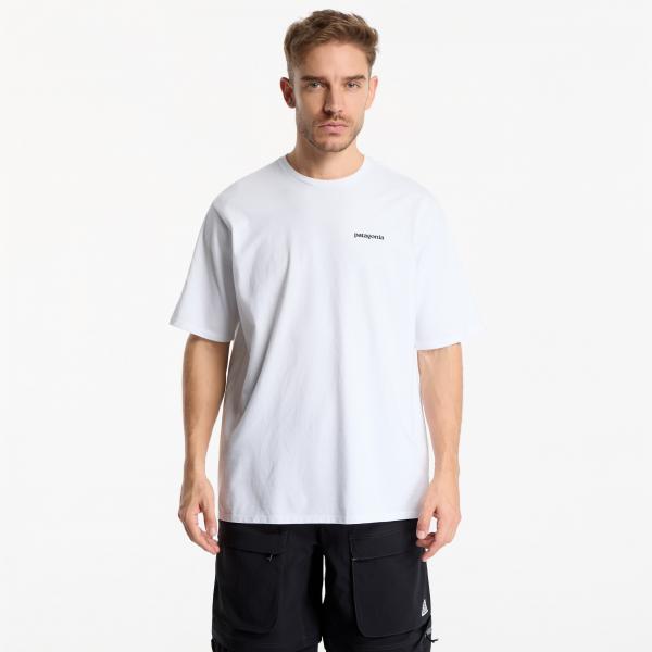 Tričko Patagonia P-6 Logo Responsibili-Tee Fiber White XXL