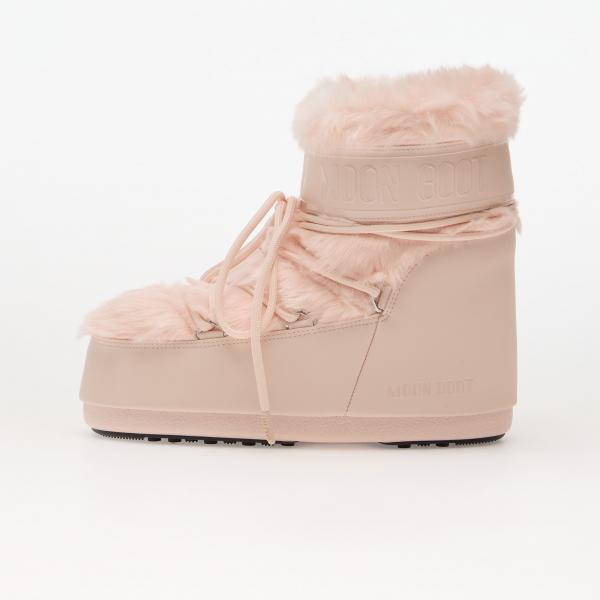 Moon Boot Icon Low Faux Fur Dusty Pink 36-38