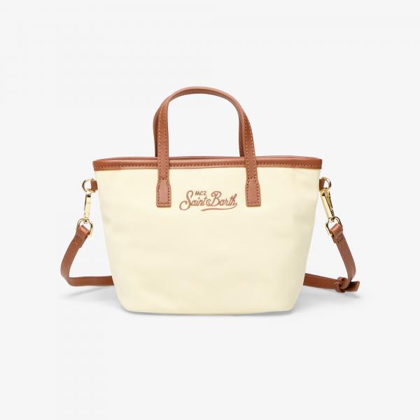 Kabelka MC2 Saint Barth City Bag Mini Nylon Off White/ Brown Universal