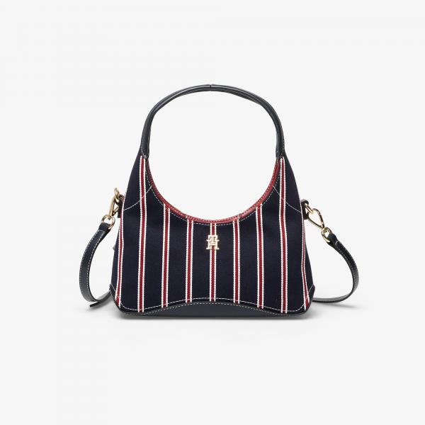 Kabelka Tommy Hilfiger Th Everyday Mini Hobo Stripe Space Blue Universal