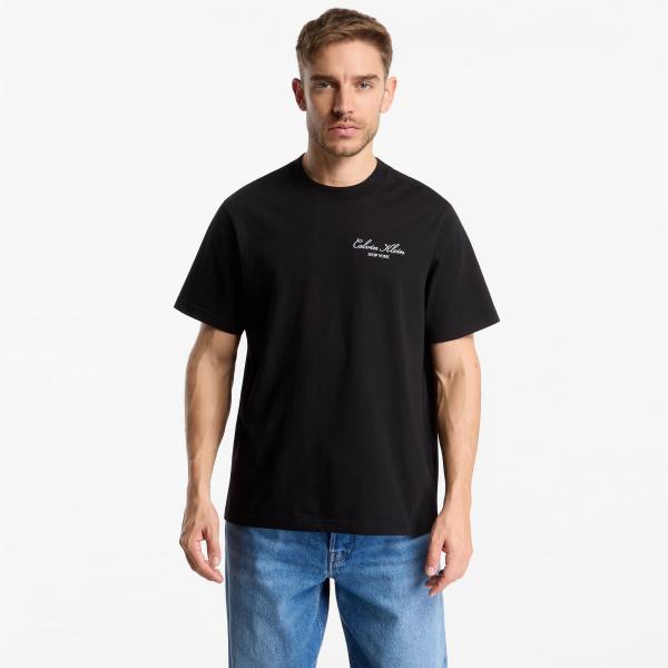 Tričko Calvin Klein Jeans Ss Easy 20S Script Calvin Klein Black L