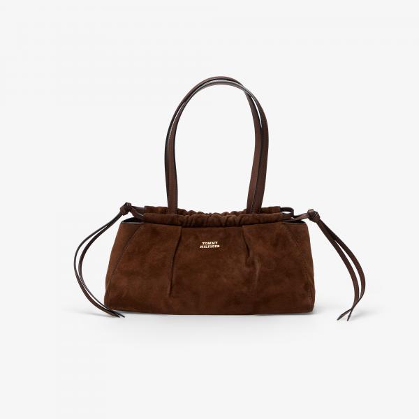 Kabelka Tommy Hilfiger Soft Leather Shoulder Bag Suede Fondant Brown Universal