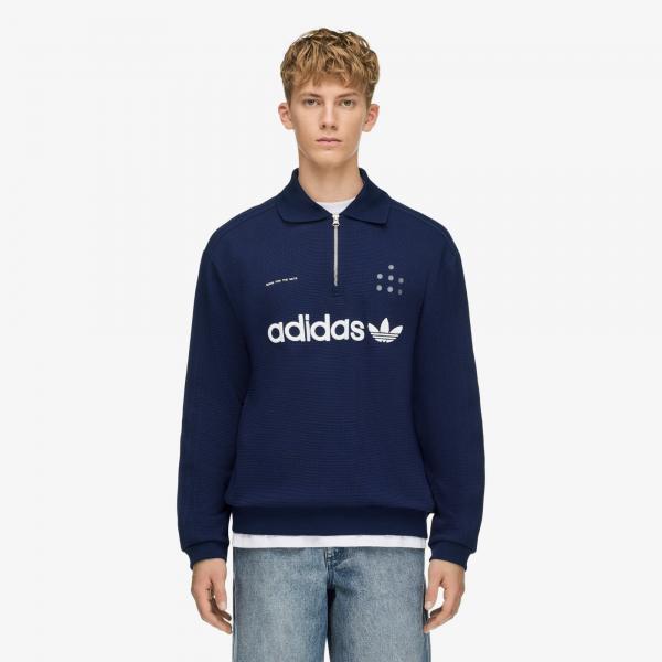 Tričko adidas Song For The Mute ADI008 Long Sleeve Polo UNISEX Night Indigo M