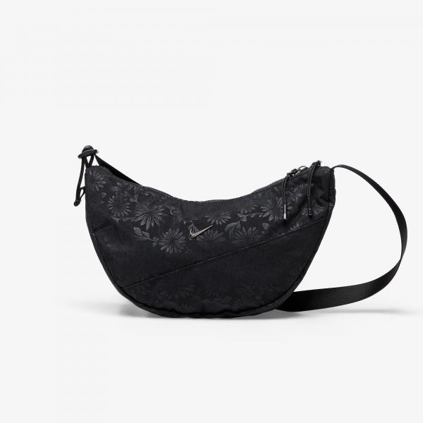 Taška Nike Aura Floral Crescent Crossbody Bag (4L) Black/ Black/ Gunmetal 4 l