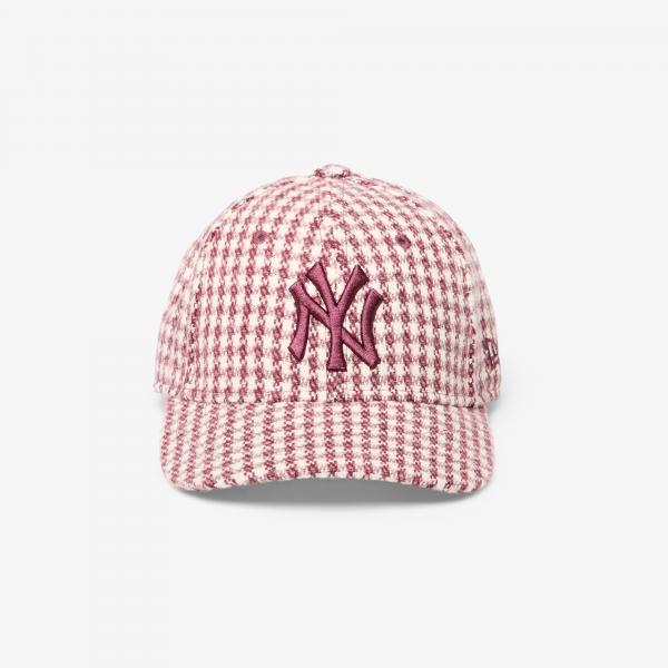 Kšiltovka New Era 9FORTY M-Crown MLB Houndstooth New York Yankees Dark Red/ Beige Universal