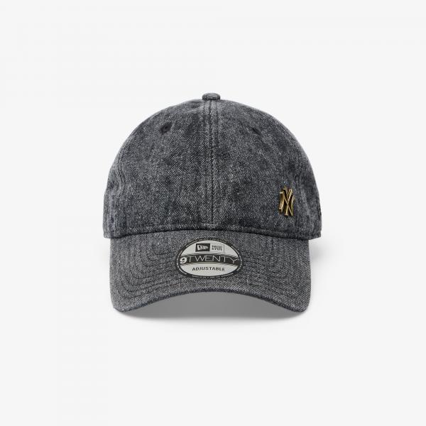 Kšiltovka New Era 9TWENTY MLB Washed Denim Pin New York Yankees Black Universal