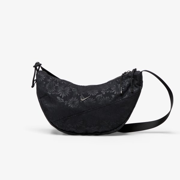 Taška Nike Aura Floral Crescent Crossbody Bag (4L) Black/ Black/ Gunmetal 4 l