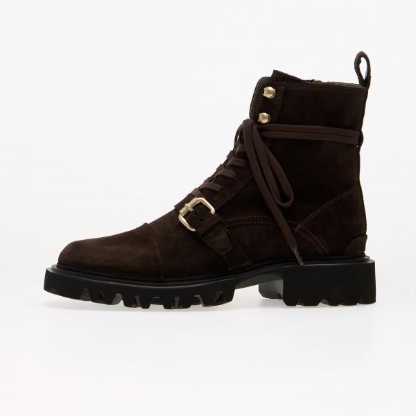 AllSaints Tori Suede Boot Dark Brown 40
