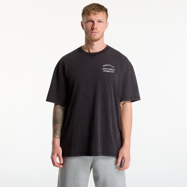 Tričko Under Armour M HWT Property OF SS Ultimate Black/ Titanium L