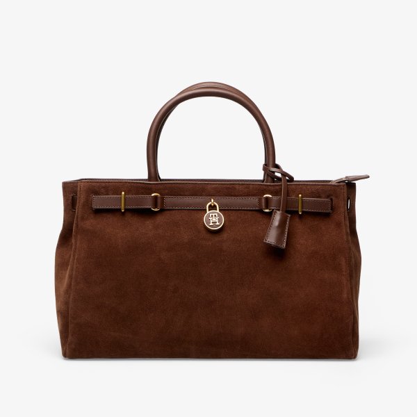 Kabelka Tommy Hilfiger American Icon Tote Suede Fondant Brown Universal