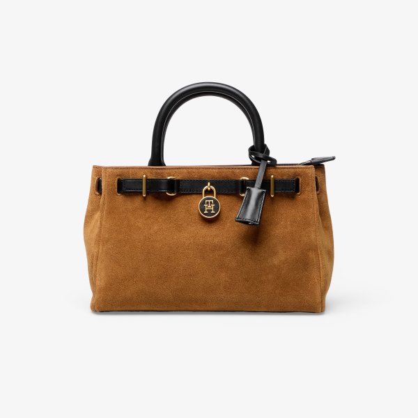 Kabelka Tommy Hilfiger American Icon Mini Tote Suede Le Cognac Universal