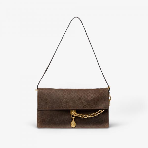 Kabelka Tommy Hilfiger Crest Leather Shoul Bag Sue Mono Fondant Brown Universal
