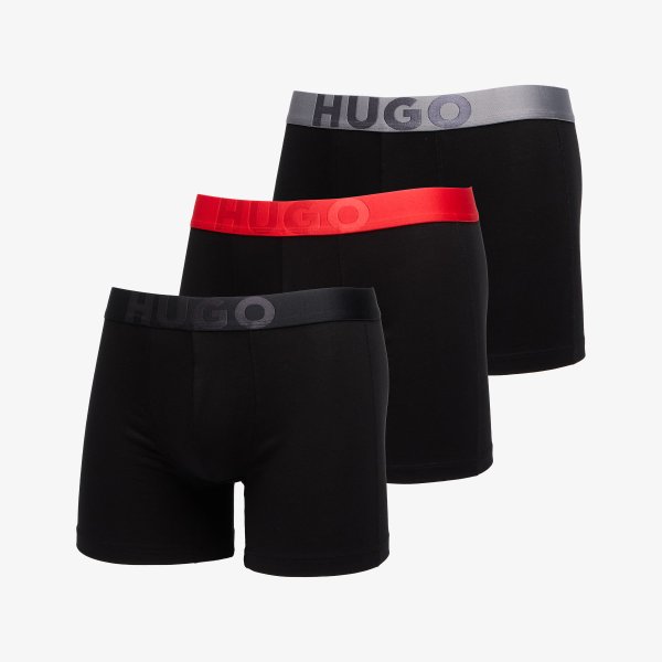 Boxerky Hugo Boss Boxer Brief Triplet Gift Vega Black