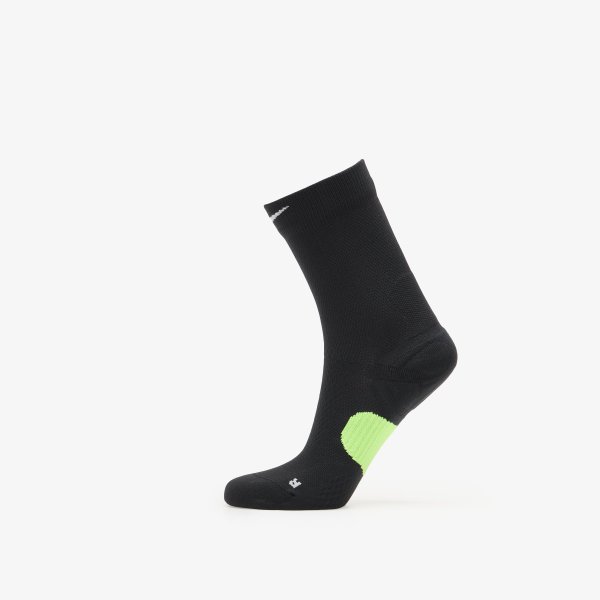 Ponožky Nike Run Midweight Running Crew Socks 1-Pack Black/ Volt/ White