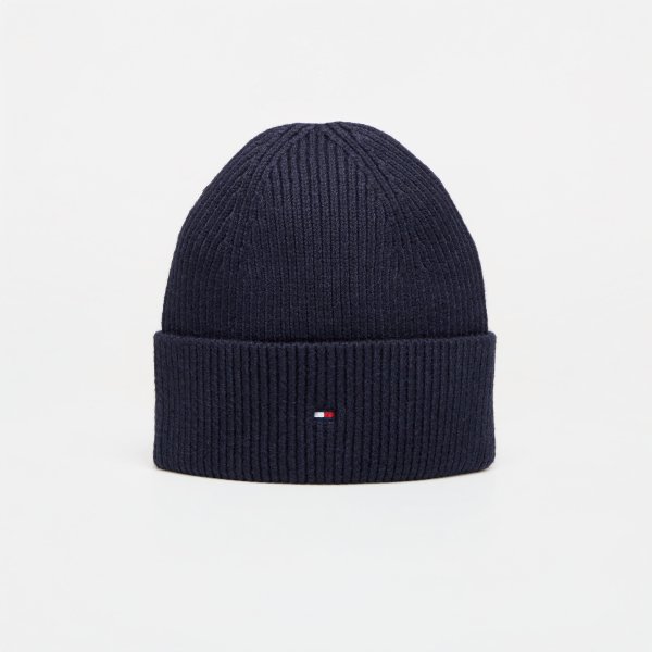 Čepice Tommy Hilfiger Th Flag Knit Beanie Space Blue