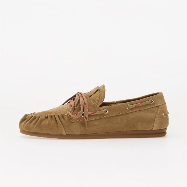 Boty Alohas Rowan Sporty Suede Beige Leather Loafers Beige