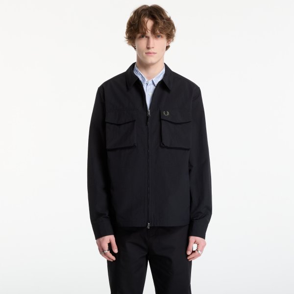 Košile FRED PERRY Ripstop Pocket Overshirt Black