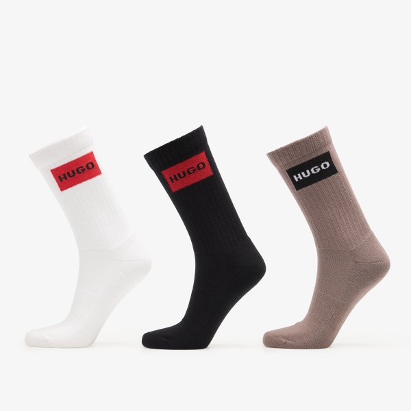 Ponožky Hugo Boss 3-Pack Qs Rib Label Cc Multicolor