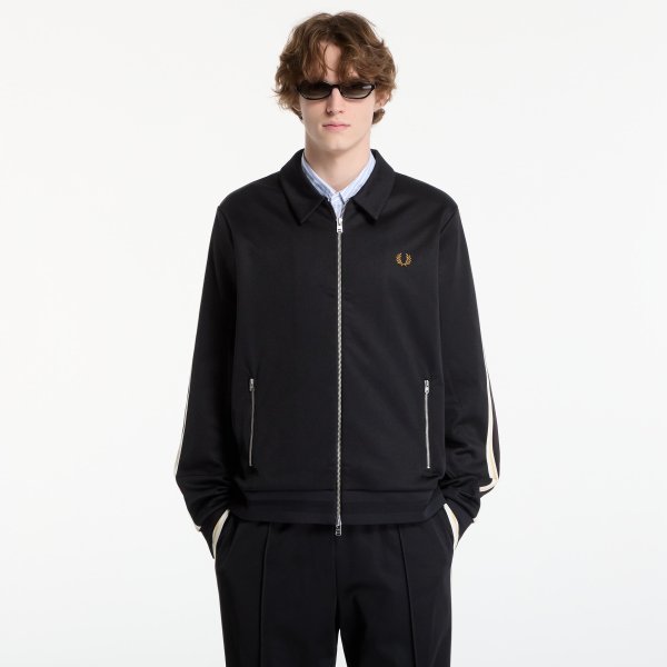 Mikina FRED PERRY Tipped Tape Track Jacket Black