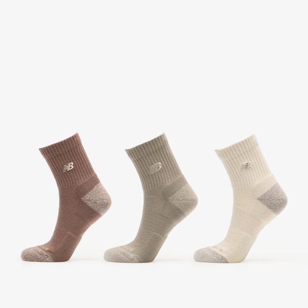 Ponožky New Balance Active Premium QTR 3 Pack Linen/ Arid Stone/ Earth Shadow